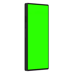 Clear view smartphone greenscreen right