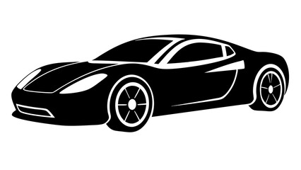 High-Quality Sports Car Silhouette Art for Luxury and Performance Graphics