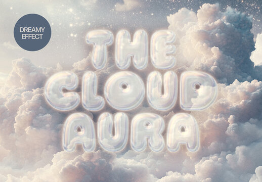 Grey Clouds Text And Logo Effect Mockup With Generative AI