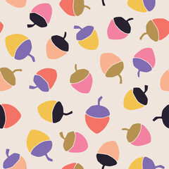 Bunch of Nut Vector Seamless Pattern illustration Design