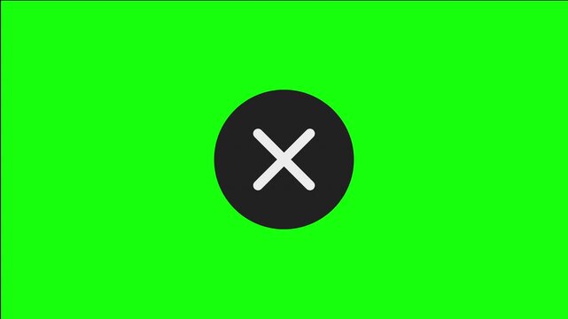 Animated Rejected on green screen