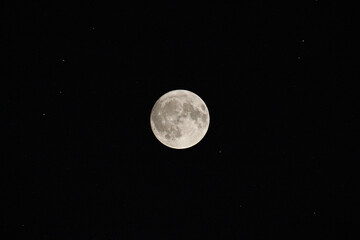 full moon and stars