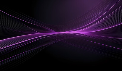 Fototapeta premium Dark grey background with purple glowing lines for social media post, business, advertising events