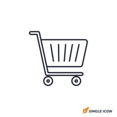 Shopping Cart icon vector illustration. Shopping Cart symbol isolated on white background