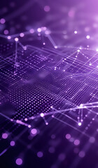 Purple digital networking, internet, cyber and business background