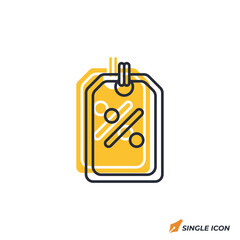 Discount Badge icon vector illustration. Discount Badge symbol isolated on white background