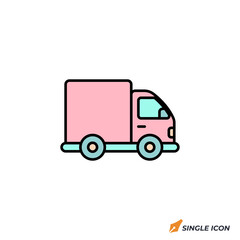 Delivery Truck icon vector illustration. Delivery Truck symbol isolated on white background