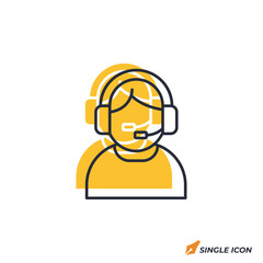 Customer Service icon vector illustration. Customer Service symbol isolated on white background
