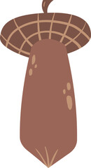 flat abstract brown acorn