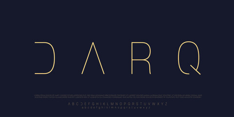 Elegant Minimalist Sans Serif Font with Modern Line Design
