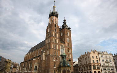 Fototapeta premium Poland Krakow city view on a sunny autumn day
