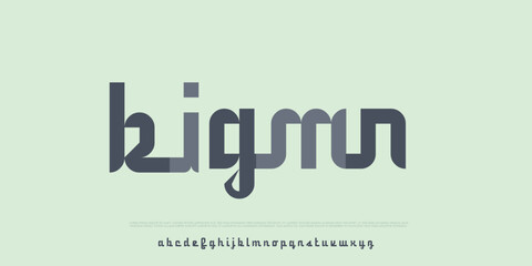 Obraz premium Modern Geometric Display Font with Unique Lettering Design 