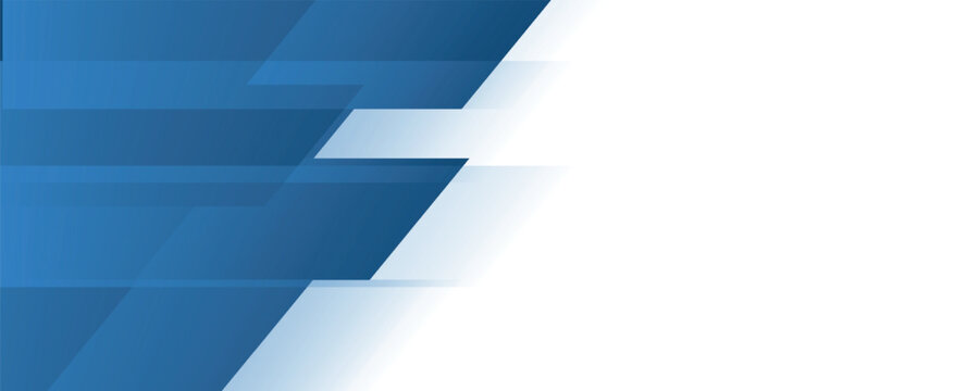 Abstract blue banner design vector, dynamic sporty horizontal background template for media promotion or web banner