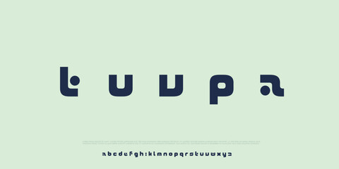 Obraz premium Elegant Minimalist Sans Serif Font with Modern Line Design 