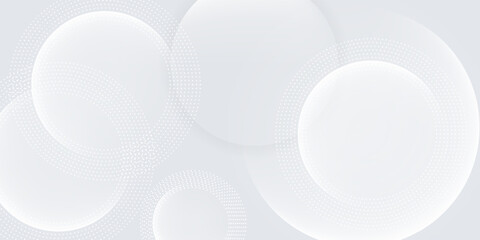 gray abstract background with modern realistic colorful circle pattern.  3d, design, simple,