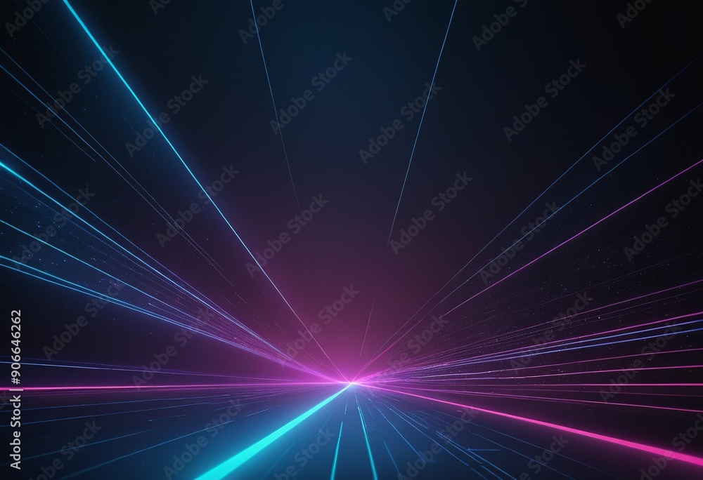 Poster minimalist futuristic digital network background with abstract shapes and lighting effects