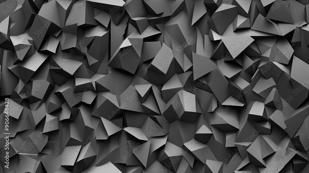Aufkleber textured black panels create an intricate arrangement of geometric shapes, showcasing depth and cont
