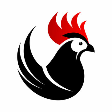 recommend clip art: Red-crested turaco logo design vector illustration