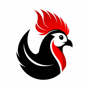 recommend clip art: Red-crested turaco logo design vector illustration