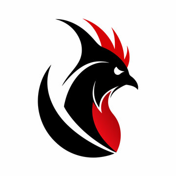 recommend clip art: Red-crested turaco logo design vector illustration