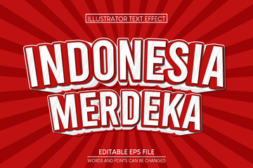 Indonesia Merdeka Text Effect. editable text effect