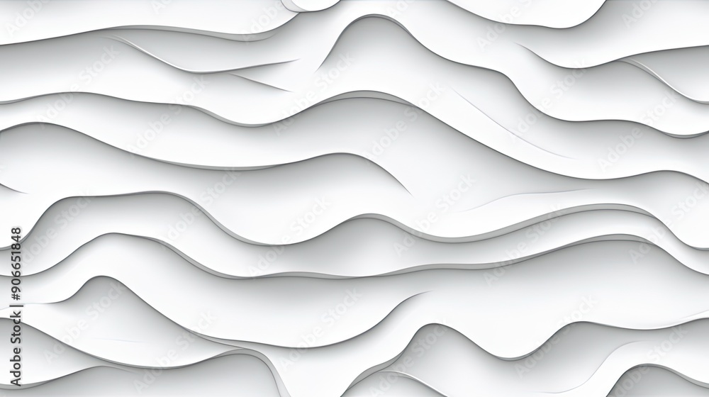 Poster soft, flowing white waves create an elegant and modern abstract background perfect for a variety of 