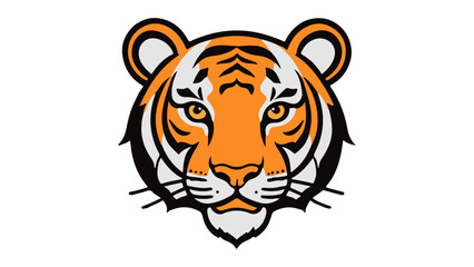 tiger with opened mouth illustration vector