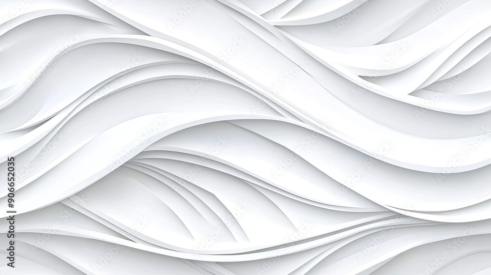 Poster soft, flowing white waves create an elegant and modern abstract background perfect for a variety of 