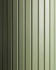 Obraz premium Light green smooth wooden planks with wood texture. Interior design with wood. Wooden surface painted with olive paint. Soft light. Close-up. Front view. High quality photo
