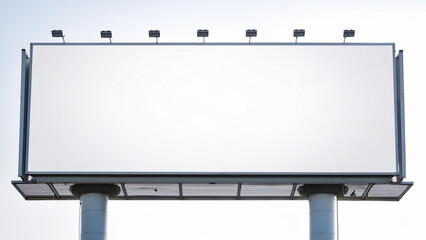 blank billboard isolated on white background