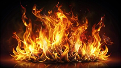 Fototapeta premium Beautiful stylish fire flames