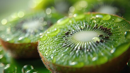 close up of kiwi fruit