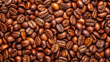 Naklejka premium Roasted coffee beans background