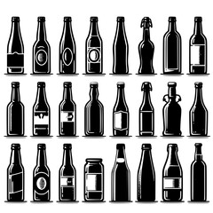 Elegance in a Bottle Wine Collection Vector Art, A refined set of wine bottle vector.