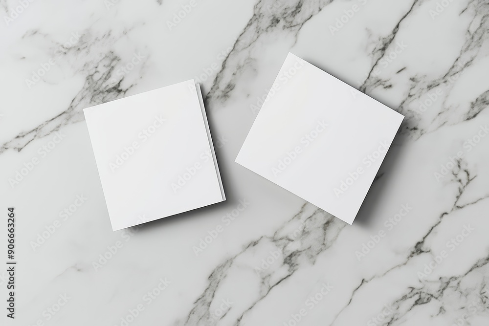 Poster mockup of a vertical business visiting card with front and back. the invitation and tags are empty.