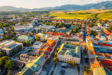 Liptov region in the backround with Liptovska mara lake and Tatras mountains around Liptovsky Mikulas, Slovakia