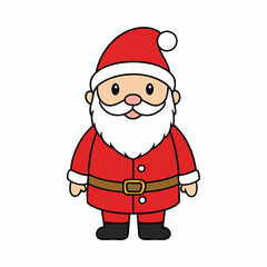 Cute Santa Clause vector flat illustration design