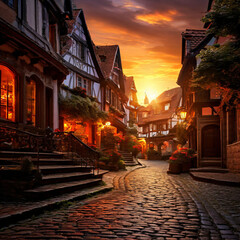 Fototapeta premium old street