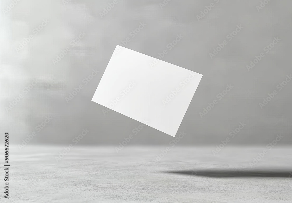 Poster the empty paper note template is in a4 format. the white sheet paper template is mocked up in 3d.