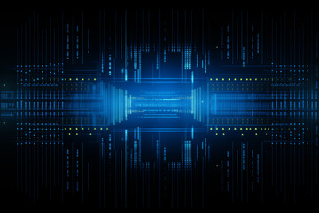 Obraz premium Abstract technology of chip circuit digital line electronic network data innovation concept background.