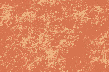 Abstract orange and beige grunge vector texture with silhouettes of grass and scratches. Perfect for backgrounds, design projects. Add a rustic and vintage touch to your digital or print designs