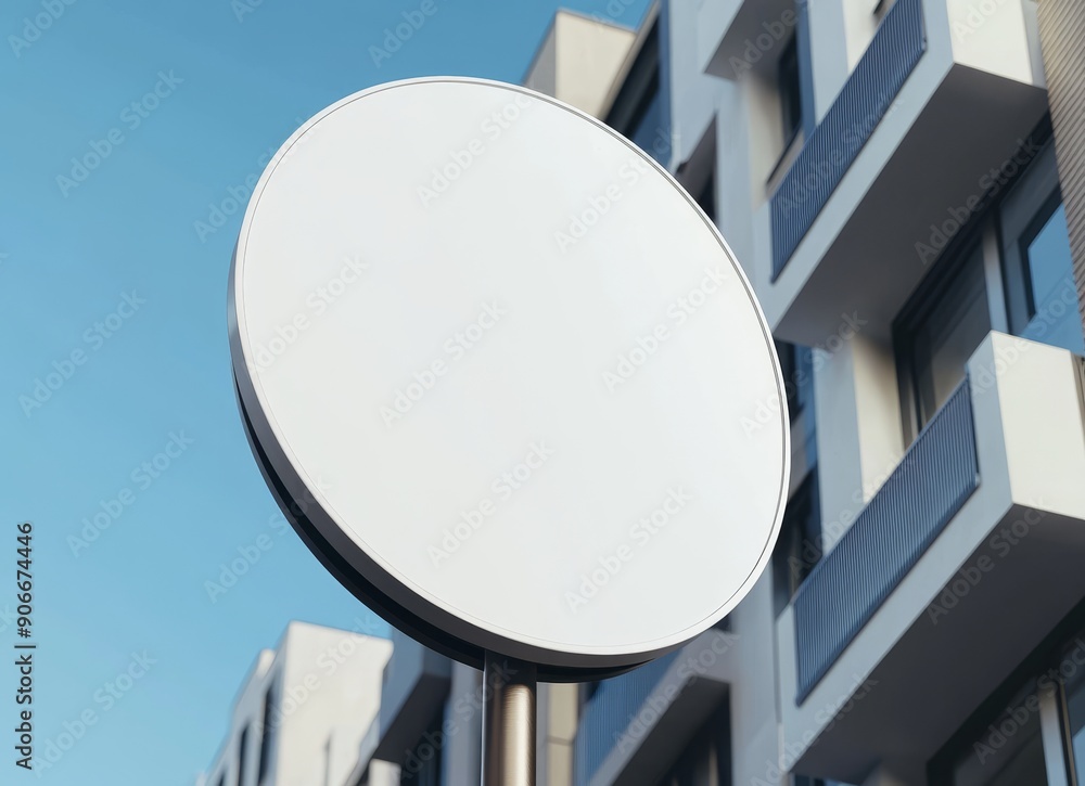 Poster the structure of a signboard mockup is an empty frame with space for your logo or text on an exterio