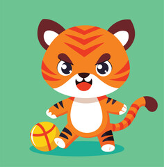 cute tiger goes to school happy face back to school