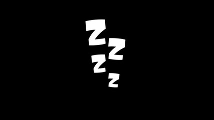 zzz sleep animation pack on transparent background