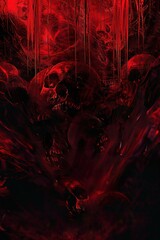 Haunting Red Skulls