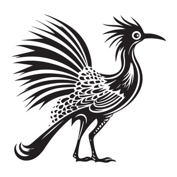 recommend clip art: Roadrunner logo vector illustration silhouette white background
                    
