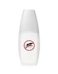 Mosquito spray isolated on white. Insect repellent