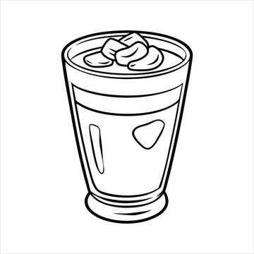black and white smoothie drink clip art preview