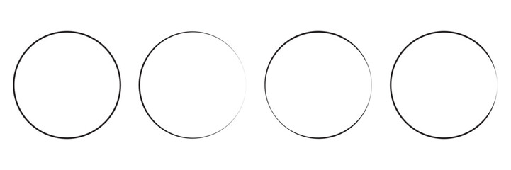 Intersecting, overlapping circles, rings element. Isolated on white background.eps10