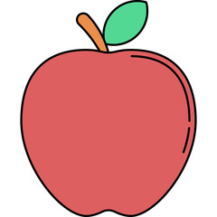 Apple illustration isolated on transparent background